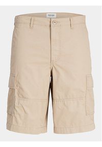 Jack & Jones - Jack&Jones Szorty materiałowe Jpstcole 12253222 Beżowy Loose Fit. Kolor: beżowy. Materiał: bawełna #3