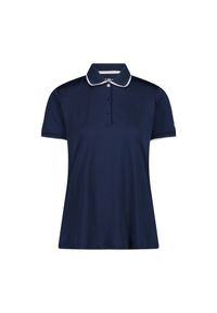 Damska koszulka polo CMP. Typ kołnierza: polo. Kolor: niebieski. Sezon: lato #1