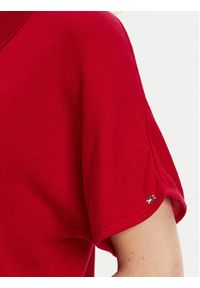 TOMMY HILFIGER - Tommy Hilfiger Polo WW0WW45652 Czerwony Regular Fit. Typ kołnierza: polo. Kolor: czerwony. Materiał: lyocell #4