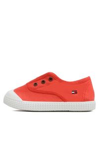 TOMMY HILFIGER - Tommy Hilfiger Trampki Low Cut Easy-On Sneaker T1X9-32824-0890 S Koralowy. Kolor: pomarańczowy. Materiał: materiał #4