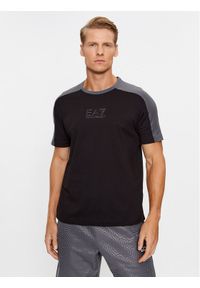 EA7 Emporio Armani T-Shirt 6RPT15 PJ02Z 1200 Czarny Regular Fit. Kolor: czarny. Materiał: bawełna