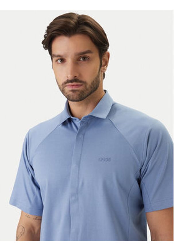 BOSS Koszula Excurse S 50554450 Błękitny Regular Fit. Kolor: niebieski. Materiał: bawełna