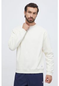 Reebok Classic bluza męska kolor beżowy gładka. Kolor: beżowy. Materiał: dzianina, prążkowany. Wzór: gładki #1