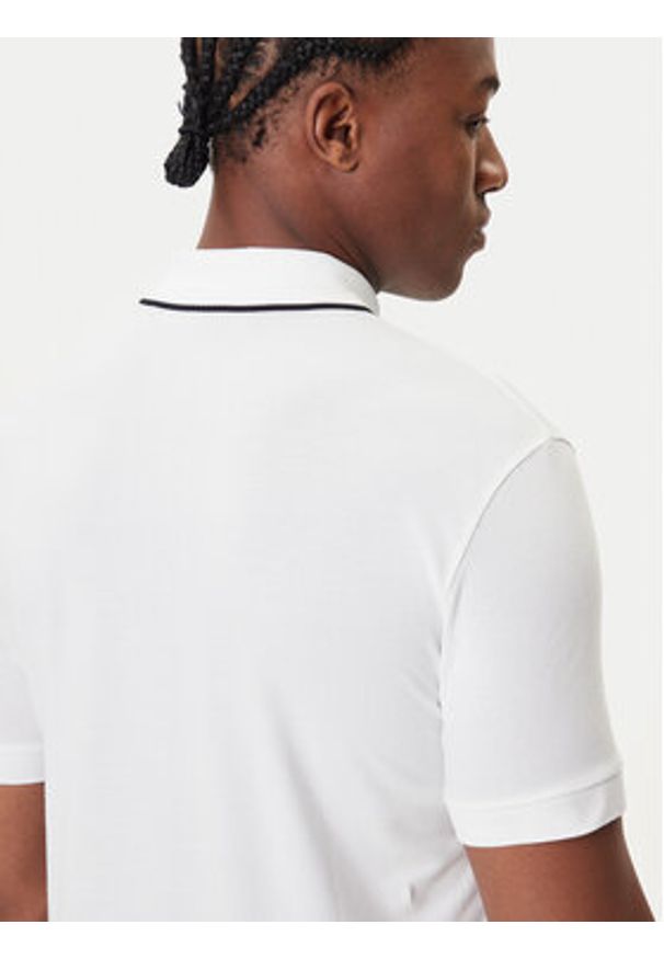 BOSS Polo Philix 50544450 Biały Slim Fit. Typ kołnierza: polo. Kolor: biały. Materiał: bawełna