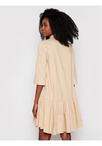 Imperial Sukienka koszulowa AA7PBBE Beżowy Reguular Fit. Kolor: beżowy. Materiał: bawełna. Typ sukienki: koszulowe #3