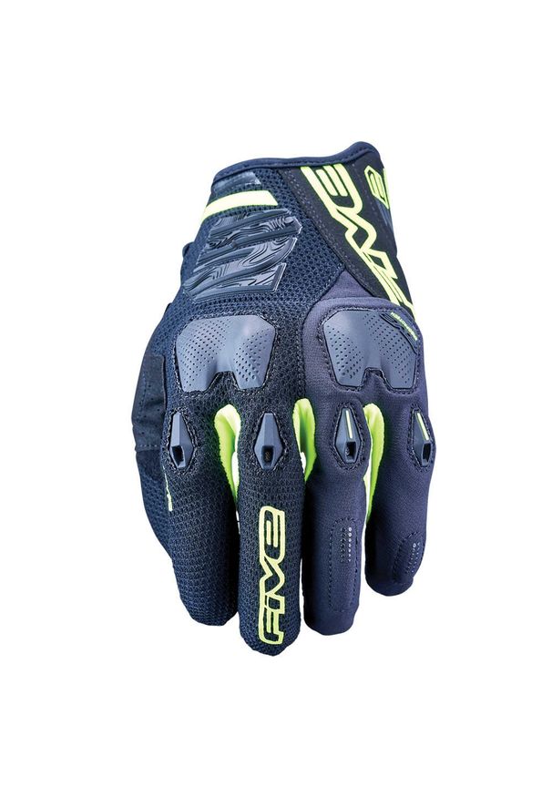 FIVE GLOVES - Rękawiczki ENDURO 2 - CZARNE/FLUO-ŻÓŁTE - S/8. Kolor: żółty, wielokolorowy, czarny. Sport: kolarstwo