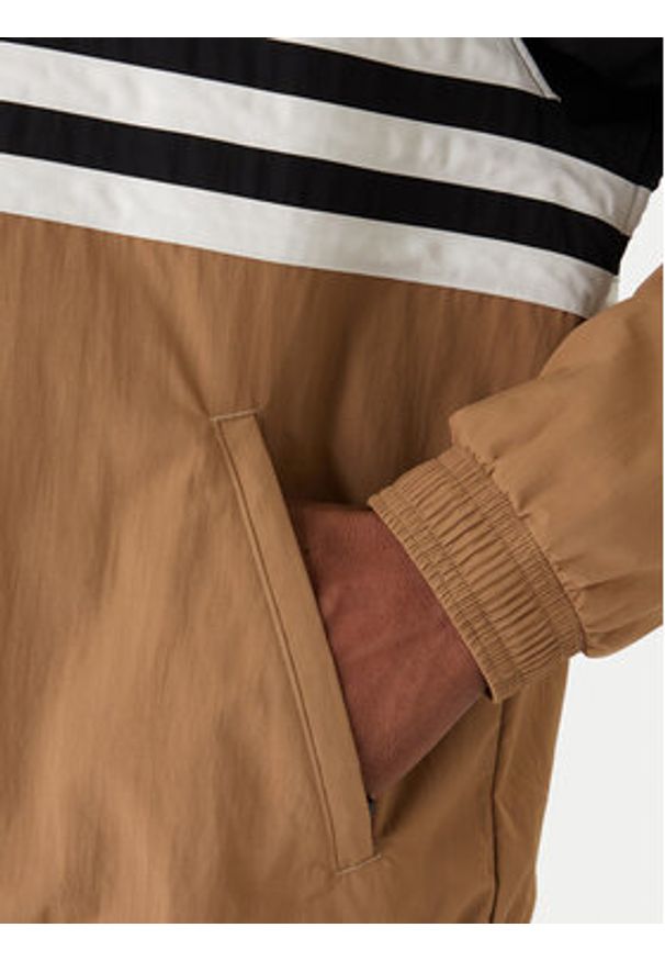 Adidas - adidas Bluza Archive JY2777 Beżowy Loose Fit. Kolor: beżowy. Materiał: syntetyk