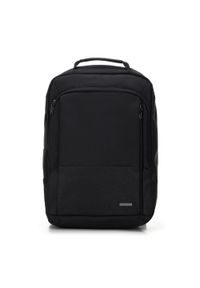 Wittchen - Męski plecak na laptopa 15,6” prosty czarny. Kolor: czarny. Materiał: poliester. Styl: klasyczny #1