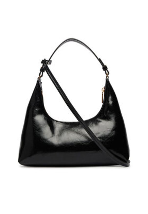 Calvin Klein Torebka Foil Logo Glossy LV04F3737G Czarny. Kolor: czarny. Materiał: skórzane