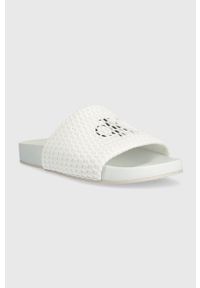 Calvin Klein Jeans klapki COMFORT SANDAL OVERSIZED MESH damskie kolor biały YW0YW00973. Kolor: biały. Materiał: mesh #2
