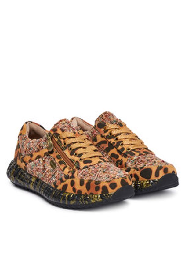 Laura Vita Sneakersy Burton 1123 Kolorowy. Materiał: skóra. Wzór: kolorowy