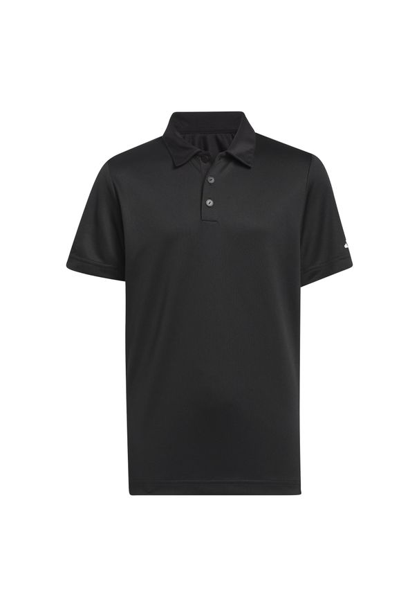 Adidas - Koszulka polo Performance Short Sleeve Kids. Typ kołnierza: polo. Kolor: czarny. Materiał: materiał. Sport: golf