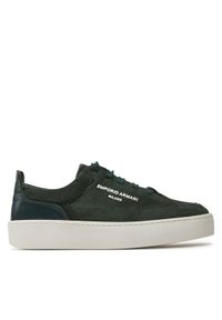 Emporio Armani Sneakersy X3X207 XR158 00571 Zielony. Kolor: zielony. Materiał: skóra, zamsz #1