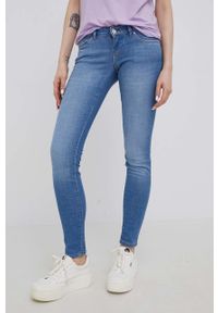 only - Only jeansy Coral damskie high waist. Stan: podwyższony. Kolor: niebieski