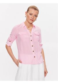 Vero Moda Koszula Bumpy 10275283 Różowy Regular Fit. Kolor: różowy. Materiał: wiskoza
