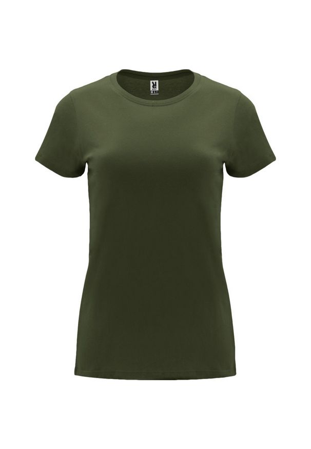 ROLY - Damska Koszulka Z Krótkim Rękawem Capri. Kolor: wielokolorowy, brązowy, zielony. Długość rękawa: krótki rękaw. Długość: krótkie. Sport: turystyka piesza