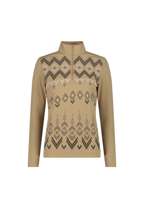 Golf damska turystyczne CMP 34L4236. Typ kołnierza: golf. Kolor: beżowy. Styl: sportowy. Sport: golf