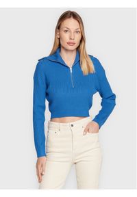 Cotton On Sweter 2055180 Niebieski Regular Fit. Kolor: niebieski. Materiał: wiskoza