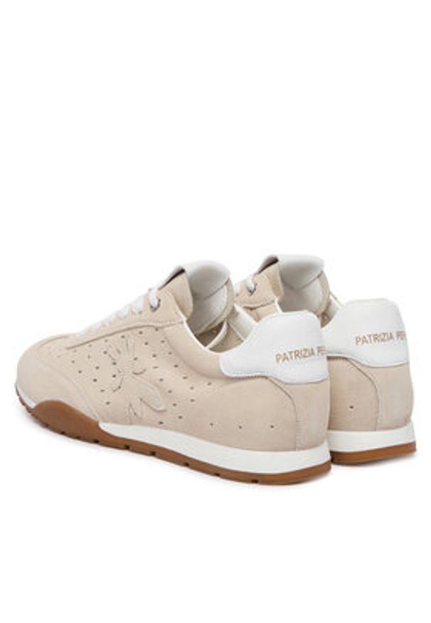 Patrizia Pepe Sneakersy PPJ365.02 Beżowy. Kolor: beżowy. Materiał: skóra, zamsz