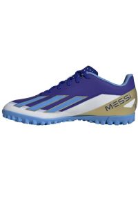 Adidas - Buty adidas X Crazyfast Club Messi Tf ID0726 niebieskie. Zapięcie: sznurówki. Kolor: niebieski. Materiał: dzianina, włókno, materiał, guma, syntetyk. Szerokość cholewki: normalna. Wzór: ze splotem. Sport: piłka nożna #2