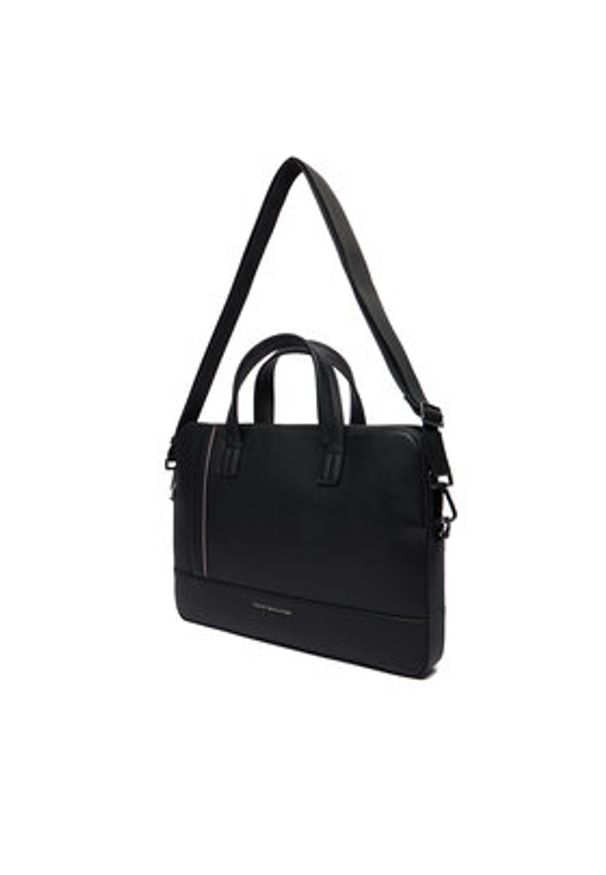 TOMMY HILFIGER - Tommy Hilfiger Torba na laptopa Th Central Slim Computer Bag AM0AM13631 Czarny. Kolor: czarny. Materiał: skóra