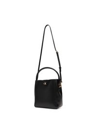 Calvin Klein Torebka Ck Bucket With Strap LV04F3174G Czarny. Kolor: czarny. Materiał: skórzane #5
