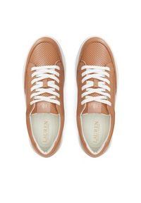 Lauren Ralph Lauren Sneakersy Hailey 802904468001 Brązowy. Kolor: brązowy. Materiał: skóra #3