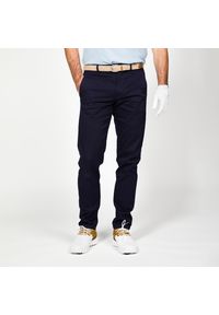 INESIS - Spodnie chinosy do golfa męskie Inesis MW500. Kolor: niebieski. Materiał: poliester, materiał, elastan, bawełna. Sport: golf