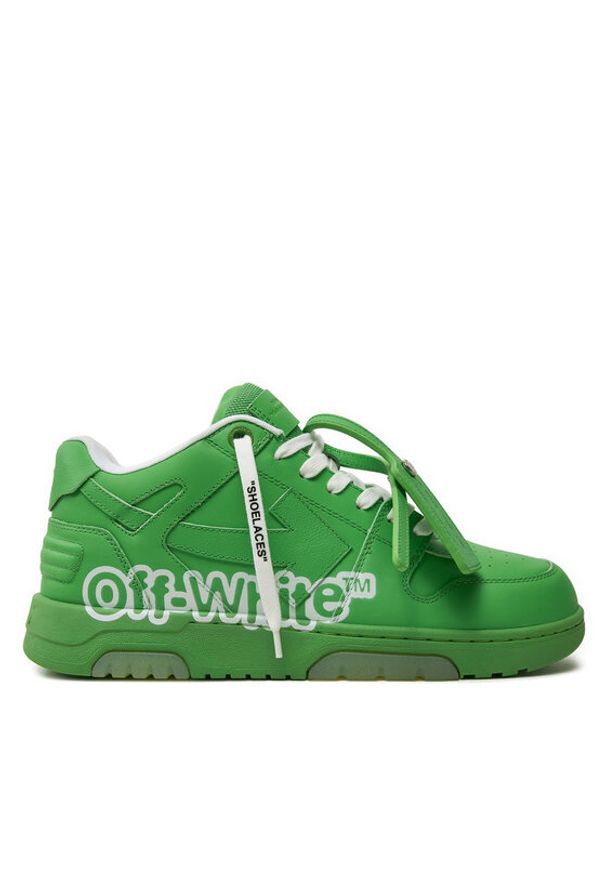 OFF-WHITE - Off-White Sneakersy OMIA189S22LEA0045501 Zielony. Kolor: zielony. Materiał: skóra