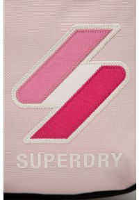Superdry Plecak męski kolor różowy duży z aplikacją. Kolor: różowy. Wzór: aplikacja #5
