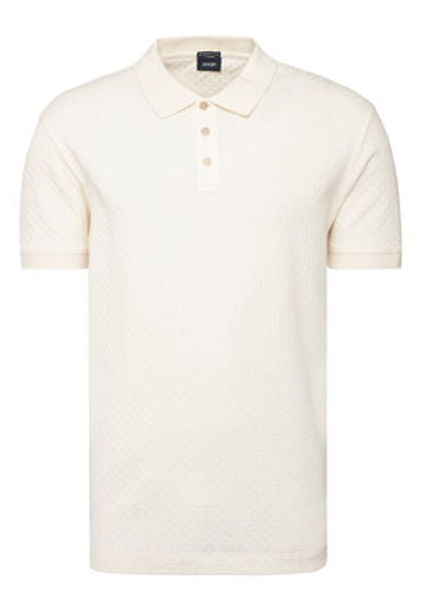 JOOP! Polo Roni 10100056 30100501 Écru Regular Fit. Typ kołnierza: polo. Kolor: kremowy. Materiał: bawełna