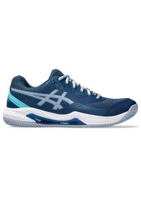 Obuwie do padla Mężczyzna Asics Gel Dedicate 8 niebieski. Kolor: niebieski, biały, zielony, wielokolorowy. Sport: tenis