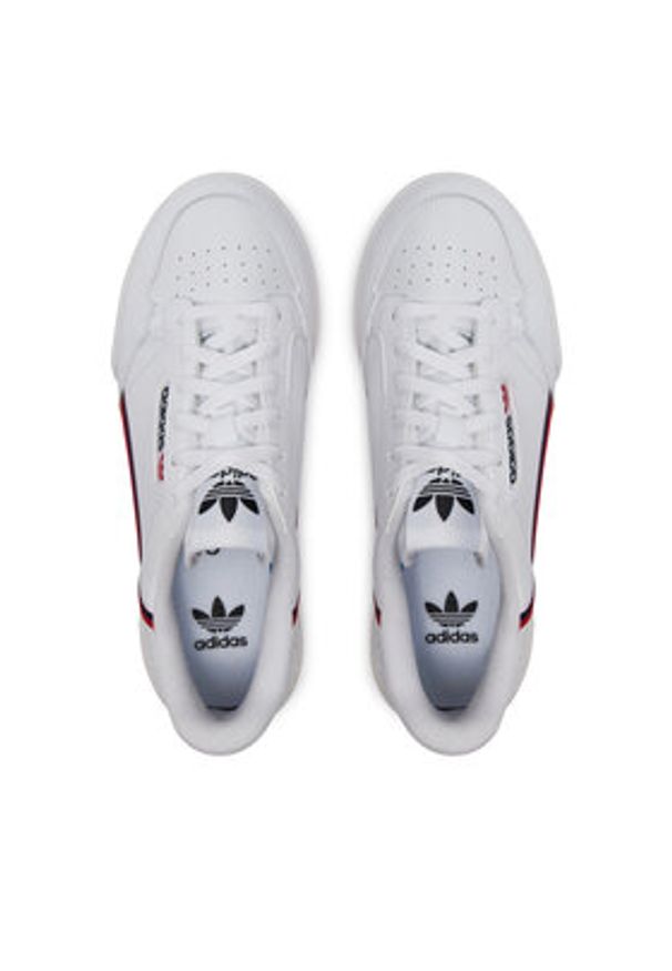 Adidas - adidas Sneakersy Continental 80 J F99787 Biały. Kolor: biały. Materiał: skóra