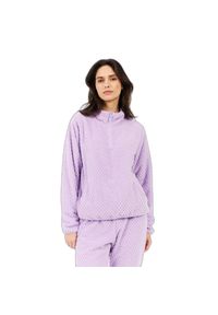 Damski polar 1/4 zip Protest Linea. Kolor: fioletowy. Materiał: polar #1