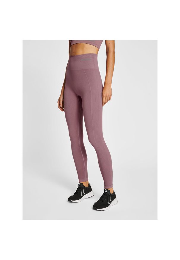Legginsy damskie Hummel Tif. Stan: podwyższony. Kolor: fioletowy. Materiał: poliamid, materiał, dzianina. Sport: joga i pilates, fitness