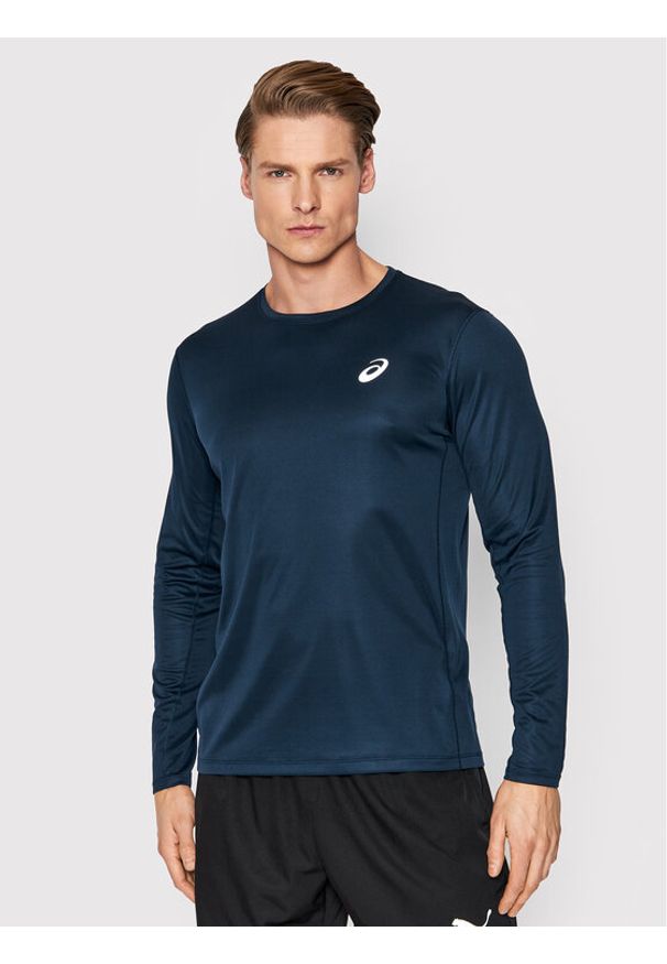 Asics Longsleeve Core Ls 2011C340 Granatowy Regular Fit. Kolor: niebieski. Materiał: syntetyk. Długość rękawa: długi rękaw
