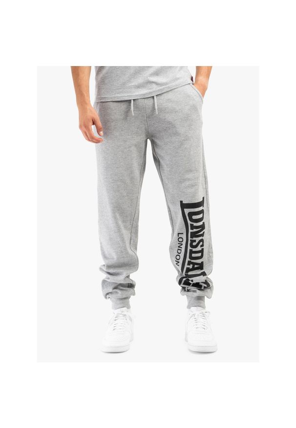 Spodnie do biegania Lonsdale Logo Large. Kolor: szary, wielokolorowy, czarny. Materiał: dresówka. Długość: długie