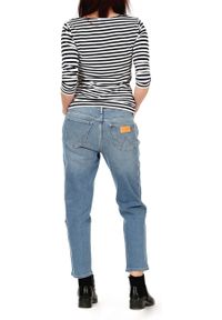 Wrangler - WRANGLER CROPPED STRAIGHT DAMSKIE SPODNIE JEANSOWE VINTAGE BLUE W229DM099. Styl: vintage