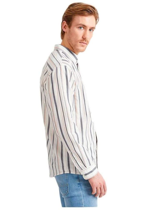 Lee - LEE RIVETED SHIRT MĘSKA KOSZULA RELAXED FIT NAVY L66ITI35 112116461