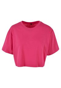BUILD YOUR BRAND - Oversized Crop Top Dla Pań I Panów. Kolor: różowy