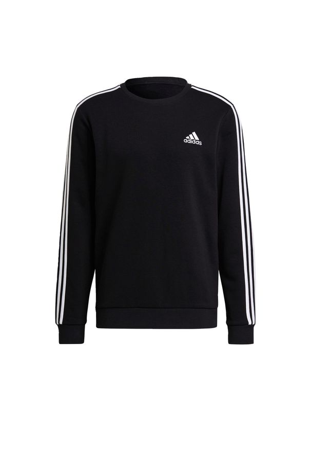 Adidas - Bluza męska adidas Essentials Sweatshirt. Kolor: biały, wielokolorowy, czarny. Materiał: bawełna, materiał, wiskoza, poliester