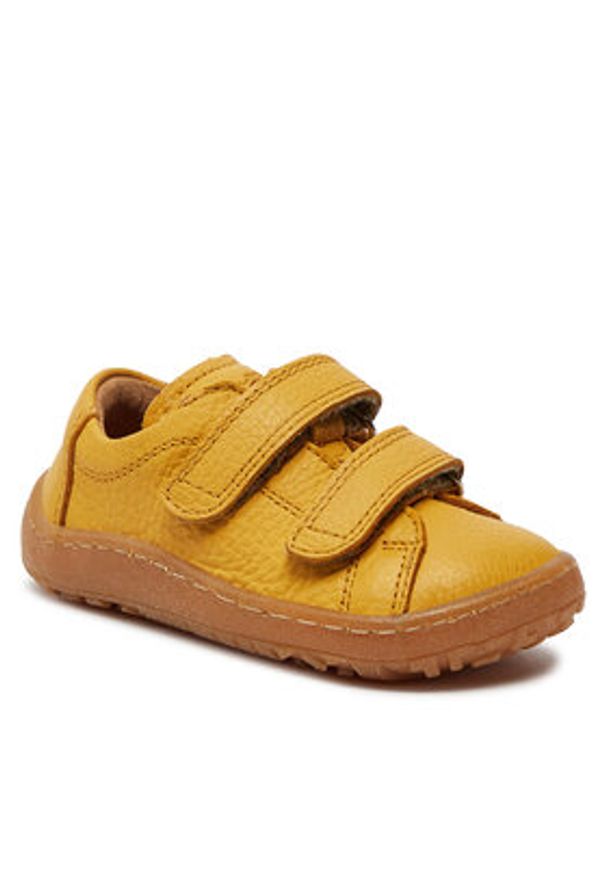 Froddo Sneakersy Barefoot Base G3130240-6 M Żółty. Kolor: żółty. Materiał: skóra