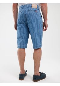 Big-Star - Szorty męskie jeansowe niebieskie Tem 424. Stan: podwyższony. Kolor: niebieski. Materiał: jeans. Wzór: paski. Styl: sportowy, elegancki, klasyczny #7