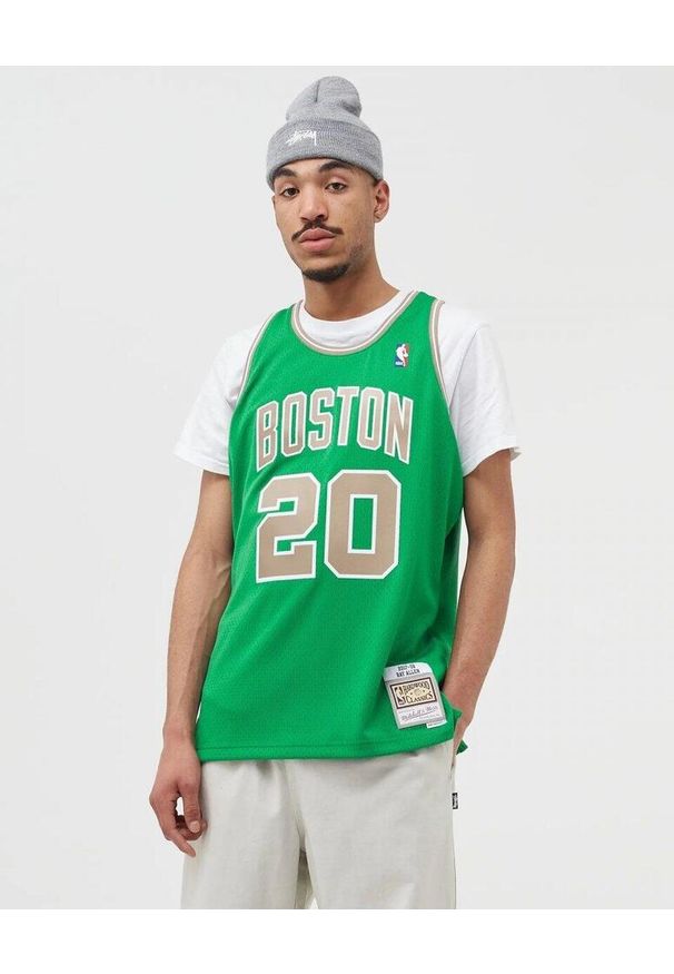 Koszulka do koszykówki Mitchell & Ness NBA Boston Celtics Ray Allen. Kolor: zielony. Sport: koszykówka
