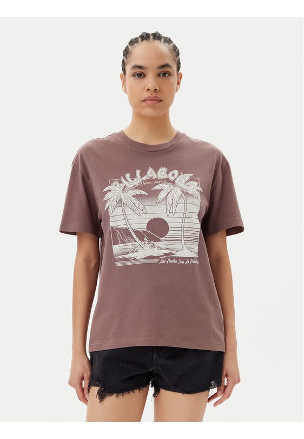 Billabong T-Shirt Sweet Escape EBJZT00419 Brązowy Relaxed Fit. Kolor: brązowy. Materiał: bawełna
