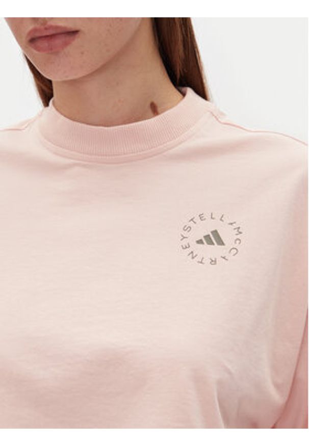 Adidas by Stella McCartney - adidas by Stella McCartney T-Shirt JJ0081 Różowy Oversize. Kolor: różowy. Materiał: syntetyk