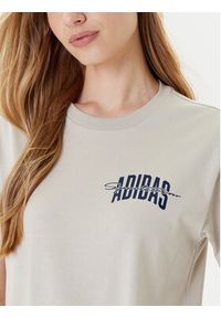 Adidas - adidas T-Shirt Collegiate Graphic JM4348 Beżowy Regular Fit. Kolor: beżowy. Materiał: bawełna #3