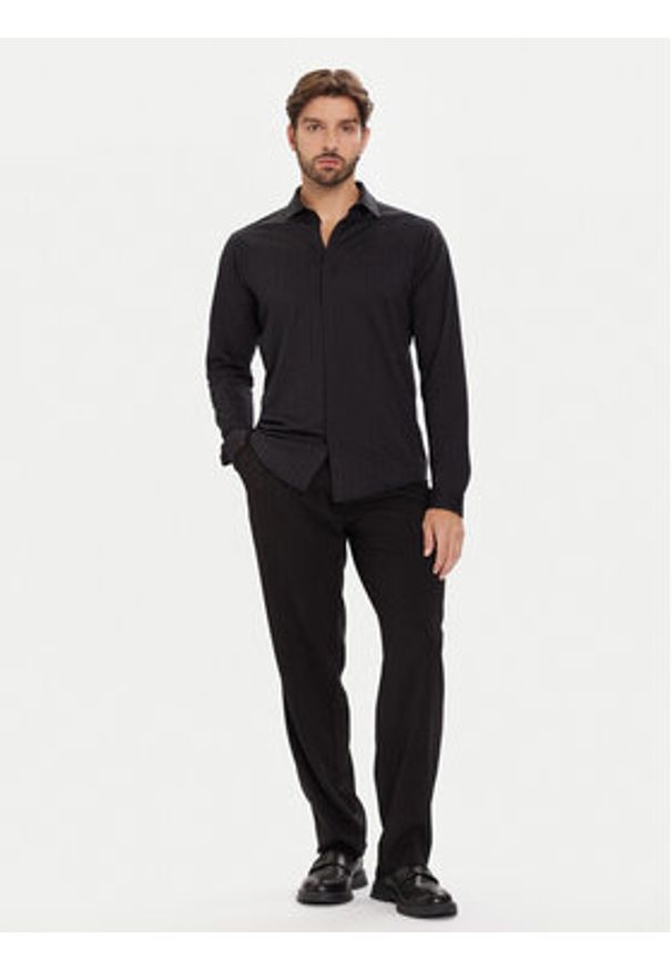 BOSS Koszula Excurse 50544843 Granatowy Regular Fit. Kolor: niebieski. Materiał: bawełna