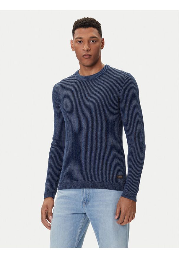 Jack & Jones Sweter Dover 12278816 Granatowy Regular Fit. Kolor: niebieski. Materiał: syntetyk
