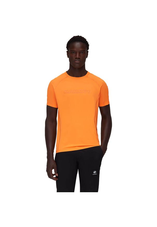 Koszulka szybkoschnąca męska Mammut Selun FL Logo T-Shirt. Kolor: pomarańczowy